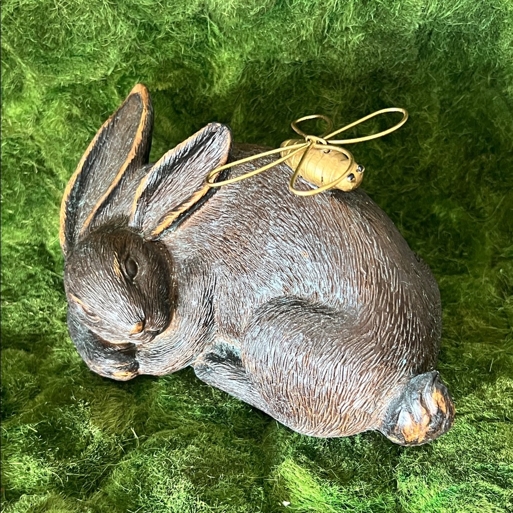 GANZ Brown Rabbit with Gold Bee Accent